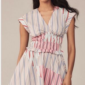 Anthropologie Multicolor Striped Tobie Dress